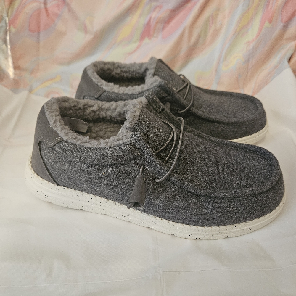 Bruno Marc Men's 7.5 Gray Casual Shoes